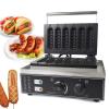 Commercial 6-Slice Waffle Maker Hot Dog Maker, 1500W Non-Stick Commercial Electric Waffle Maker, Electric Indoor Waffle Maker with Non-Stick Cast Iron Pan, Temperature Controlled Bread Toaster view 2