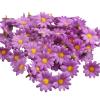 100pcs Mini Artificial Silk Sunflower Heads 1.8 inches 45mm Fabric Floral Daisy for Home Decoration Wedding Decor, Gerbera Flowers Bride Holding Flowers,Garden Craft Art Decor (Plum), 2 inches view 1