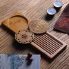 Bamboo Tea Tray Rattan Mat, Japanese Zen Style Solid Wood Household Long Tea Tray, Hotel Accessories, Without Tea Set (Size : Tea tray with two pads) view 3