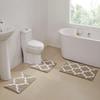 Better Trends Marrakesh Collection, Bath Rug Set, 100% Polyester Bath Mat, Reversible, and Water Absorbent Doormat, Beige, 3 Piece Set (17" x 24" | 20" x 20" | 21" x 34") view 1
