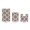 Better Trends Marrakesh Collection, Bath Rug Set, 100% Polyester Bath Mat, Reversible, and Water Absorbent Doormat, Beige, 3 Piece Set (17" x 24" | 20" x 20" | 21" x 34") view 3