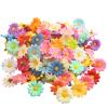 100pcs Mini Artificial Silk Sunflower Heads 1.8" 45mm Fabric Floral Daisy for Home Decoration Wedding Decor, Gerbera Flowers Bride Holding Flowers,Garden Craft Art Decor (Light Yellow) view 3