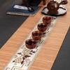 1pcs Bamboo Mat Tea Tray Mat, Chinese Tea Ceremony Tea Table Setting Supplies Tea Set Mat, Zen Table Flag (Color : Beige cloth, Size : 30x120cm) view 2