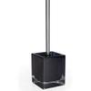 Toilet Brush Toilet Brush and Holder SetGlass Square Dome Toilet Bowl BrushDecorativeFreestandingHeavy Duty Cleaning Toilet Scrub Brush Upgraded (Color : Black) view 1