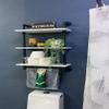 ROGMARS Industrial Pipe Shelving Bathroom Shelves with Towel Bar,3 Tier 24 inch Retro White Rustic Farmhouse Industrial Wall Shelf Bathroom Shelves Over Toilet for Storage view 4