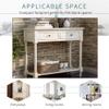 35.5" Wood Console Table with 2 Drawers and Bottom Open Shelf, Sofa Table End Table, Entryway Table for Living Room, Bedroom, Hallway, Easy Assembly (Lvory+Pine+w) view 4