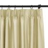 TWOPAGES Pearl Pinch Pleat Curtain 96 Inch Length Light Filtering Room Darkening Dupioni Silk Curtain for Bedroom, Double Layer Lined Curtain Window Treatment (1 Panel, W26 x L96) view 2