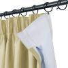 TWOPAGES Pearl Pinch Pleat Curtain 96 Inch Length Light Filtering Room Darkening Dupioni Silk Curtain for Bedroom, Double Layer Lined Curtain Window Treatment (1 Panel, W26 x L96) view 3