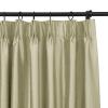 TWOPAGES Pebble Pinch Pleat Curtain 96 Inch Length Light Filtering Room Darkening Dupioni Silk Curtain for Bedroom, Double Layer Lined Curtain Window Treatment (1 Panel, W26 x L96) view 2
