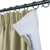 TWOPAGES Pebble Pinch Pleat Curtain 96 Inch Length Light Filtering Room Darkening Dupioni Silk Curtain for Bedroom, Double Layer Lined Curtain Window Treatment (1 Panel, W26 x L96) view 3