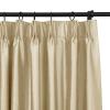 TWOPAGES Biscuit Pinch Pleat Curtain 96 Inch Length Light Filtering Room Darkening Dupioni Silk Curtain for Bedroom, Double Layer Lined Curtain Window Treatment (1 Panel, W26 x L96) view 2