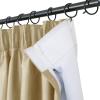 TWOPAGES Biscuit Pinch Pleat Curtain 96 Inch Length Light Filtering Room Darkening Dupioni Silk Curtain for Bedroom, Double Layer Lined Curtain Window Treatment (1 Panel, W26 x L96) view 3