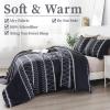 CCUNSZI Black Geometric Boho Duvet Cover Set,Twin,Queen,King,California King,Microfiber Soft Breathable Durable Soft, 1 Duvet Cover with Zipper Ties & 2 Pillowcase,Black,California King view 3