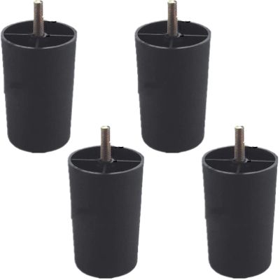 LUOFDCLDDD Furniture LegsSet of 4Niture Feetniture Legs,Plasticniture Replacement Feet,M10 Bolt Sofa Feet for Kitchen Armchairs Sofa Couch,Black/12