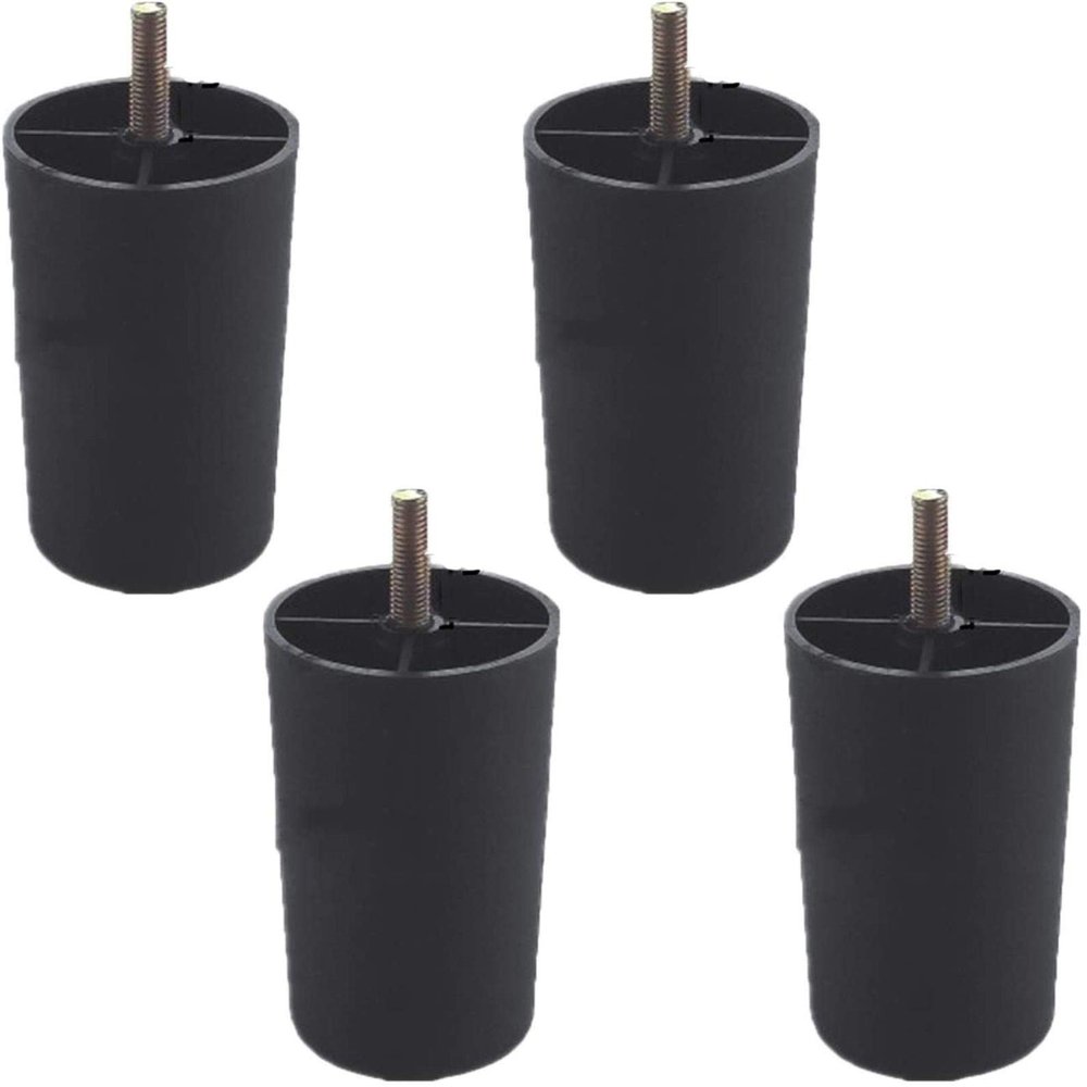 LUOFDCLDDD Furniture LegsSet of 4Niture Feetniture Legs,Plasticniture Replacement Feet,M10 Bolt Sofa Feet for Kitchen Armchairs Sofa Couch,Black/12