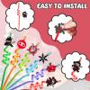 24 Pcs Ninja Drinking Straws for Kids Reusable Samurai Ninja Throw Stars Plastic Straws for Juice Milk Drinks Birthday Party Supplies view 3