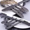 40PCS Black Silverware Set for 8, 18/10 Stainless Steel Flatware for 8, Elegant Honeycomb Design Tableware Cutlery Include Knife/Fork/Spoon Service for 8, Mirror Polished, Dishwasher Safe (Black) view 2