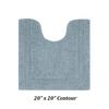 Better Trends Luxury 3 Piece Bath Rugs Set 100% Cotton Bathroom Rug Soft Water Absorbent, Reversible, Machine Washable for Bathroom Decor U Shape Toilet Base Contour Mat Blue Lux Collection view 4