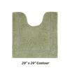 Better Trends Luxury 3 Piece Bath Rugs Set 100% Cotton Bathroom Rug Soft Water Absorbent, Reversible, Machine Washable for Bathroom Decor U Shape Toilet Base Contour Mat Sage Lux Collection view 2