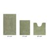 Better Trends Luxury 3 Piece Bath Rugs Set 100% Cotton Bathroom Rug Soft Water Absorbent, Reversible, Machine Washable for Bathroom Decor U Shape Toilet Base Contour Mat Sage Lux Collection view 3