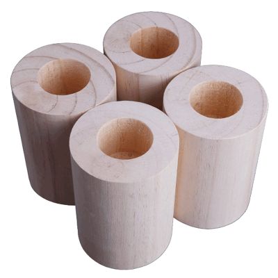 LUOFDCLDDD Furniture LegsLiftniture Height, Wooden, Bed Riser,Niture Risers for Beds/Sofas/Chairs, Lifting Height (5Cm), Groove Inner Diameter, 4-Pack/Diameter:3.5Cm/1.4In