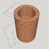 LUOFDCLDDD Furniture LegsLiftniture Height, Wooden, Bed Riser,Niture Risers for Beds/Sofas/Chairs, Lifting Height (5Cm), Groove Inner Diameter, 4-Pack/Diameter:3.5Cm/1.4In view 2