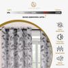 Superior Blackout Curtains, Room Darkening Window Accent for Bedroom, Sun Blocking, Thermal, Modern Bohemian Curtains, Leaves Collection, Set of 2 Panels, Grommet- 52 in x 120 in, Grey view 3