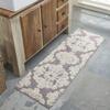 Better Trends Medallion Collection is a Tufted Bath Mat Rug 100% Cotton in Vibrant Colors, 20" x 60", Gray & Natural view 1
