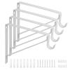YROUHNAE 4 Pack Heavy Duty Closet Shelf and Rod Brackets, 10.9 x 12.3 x 1 Inch Closet Rod Support Bracket, White Closet Rod Hangers Bracket for Walk-in Closet view 1