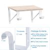 YROUHNAE 4 Pack Heavy Duty Closet Shelf and Rod Brackets, 10.9 x 12.3 x 1 Inch Closet Rod Support Bracket, White Closet Rod Hangers Bracket for Walk-in Closet view 4
