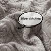 BYTIDE Quilt Bedspread Oversized Queen 4 Piece Bedding Set 110" x 120" Elegant Antique Classy Damask Embroidery with Scallop Edges, Ultra Soft Lightweight Coverlet, Gray view 3