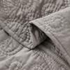 BYTIDE Quilt Bedspread Oversized Queen 4 Piece Bedding Set 110" x 120" Elegant Antique Classy Damask Embroidery with Scallop Edges, Ultra Soft Lightweight Coverlet, Gray view 4