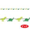 Beistle 2 Piece Dinosaur Banners For Happy Birthday Party Brontosaurus and T-Rex Decorations view 2