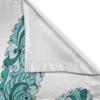 Ambesonne Dragonfly Long Kitchen Curtains, Ornamental Dragonfly with Lace and Damask Effects Image, Two Panels Drapes with Rod Pocket Room Decor, 55" x 45", Black Turquoise view 3