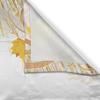 Ambesonne Nature Long Kitchen Curtains, Autumn Maple Leaves Branches in Fall Earthen Tones Faded Woodland Art Print, Two Panels Drapes with Rod Pocket Room Decor, 55" x 45", Tan Yellow view 3