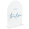 JINMURY 10 Pack Frosted Arch Acrylic Sign with Stand | 5x7 Inch Blank Frosted Arch Acrylic Table Sign with Base, DIY Table Numbers Wedding Signages, Events & Parties view 1