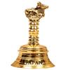 Indian Brass Pooja Bell (5 inch_Nandi, Gold) by Indian Collectible view 1