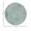 Better Trends Premium Bathroom 30 Round Mat 100% Cotton, Water Absorbent Non-Slip Backing, Machine Washable for Bathroom, Tub, and Shower Use, Sage Shaggy Border Collection view 2