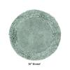 Better Trends Premium Bathroom 30 Round Mat 100% Cotton, Water Absorbent Non-Slip Backing, Machine Washable for Bathroom, Tub, and Shower Use, Sage Shaggy Border Collection view 3