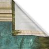 Ambesonne Mystic Long Kitchen Curtains, Magic Curved Door in The Forest Mystic Mysterious Surreal Nature World Print, Two Panels Drapes with Rod Pocket Room Decor, 55" x 45", Beige Blue view 3