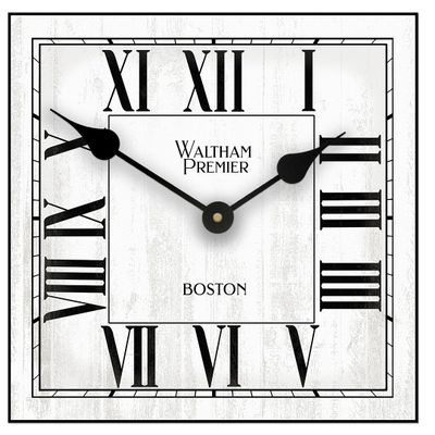 Classic White Square Wall Clock 2 | Ultra Quiet Quartz Mechanism | Hand Made in USA Beautiful Crisp Lasting Color | 8 Sizes (24-Inch, Classic White)