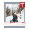 Poster Palooza 24x30 Mat Bevel Cut for 22x26 Photos - Acid Free Mid Grey Precut Matboard - For Pictures, Photos, Framing - 4-ply Thickness view 1