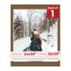 Poster Palooza 24x30 Mat Bevel Cut for 22x26 Photos - Acid Free Aged Oak Brown Precut Matboard - For Pictures, Photos, Framing - 4-ply Thickness view 1