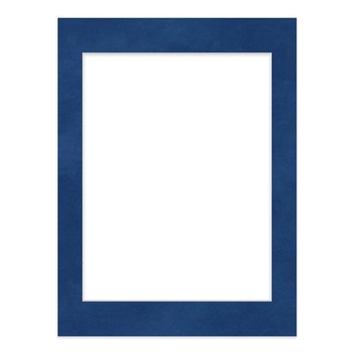 12x16 Mat Bevel Cut for 10x13 Photos - Acid Free Brooke Blue Suede Precut Matboard With Backing Board and Crystal Clear, Self Seal Photo Mat Bag - For Pictures, Photos, Framing - 4-ply Thickness