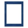 12x16 Mat Bevel Cut for 10x13 Photos - Acid Free Brooke Blue Suede Precut Matboard With Backing Board and Crystal Clear, Self Seal Photo Mat Bag - For Pictures, Photos, Framing - 4-ply Thickness view 1