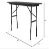Correll Rectangular Laminate Top Folding Table with Black Granite CF1848TF-07 view 2