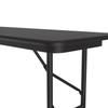 Correll Rectangular Laminate Top Folding Table with Black Granite CF1848TF-07 view 4
