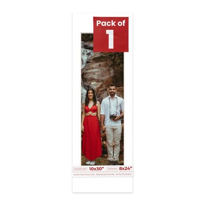 Poster Palooza 10x30 Mat Bevel Cut for 8x24 Photos - Acid Free Golf Ball Texture Precut Matboard - For Pictures, Photos, Framing - 4-ply Thickness