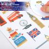 N/A/A /A 76 Queen's Jubilee Decorations Stickers, PVC Stickers Decorations Decals, Union Jack British Patriotic Decoration for 2022 70th Queen Jubilee view 3