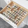MIUKAA Clear Acrylic Spice Drawer Organizer, 4 Tier- 2 Set Expandable From 9" to 18" Seasoning Jars Drawers Insert, Kitchen Spice Rack Tray for Drawer/Countertop (Jars not included) view 1